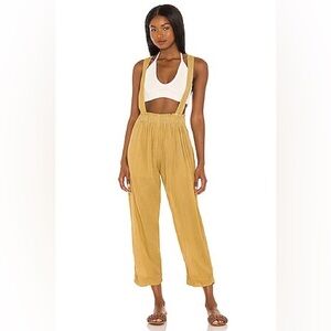NWT JEN’S PIRATE BOOTY Tiki Suspender Pants in Jibarita Olive | M/L
